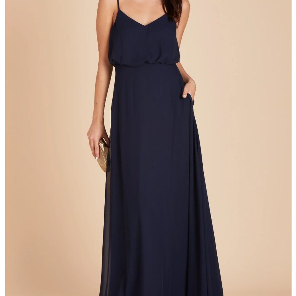 Birdy Grey - GWENNIE DRESS - Chiffon Navy - Wedding / Bridesmaid Dress - Small